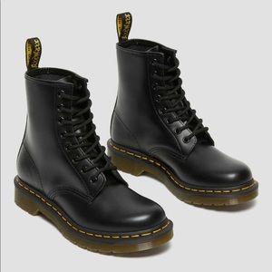 Black leather Dr. Martens